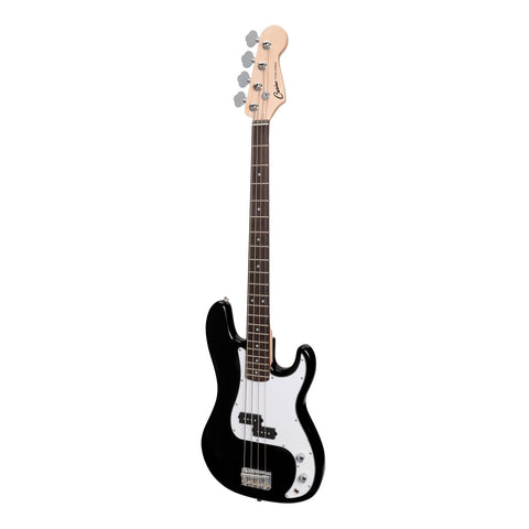 Casino P-Style Electric Bass Guitar and 15 Watt Amplifier Pack (Black)-CP-PB21-BLK