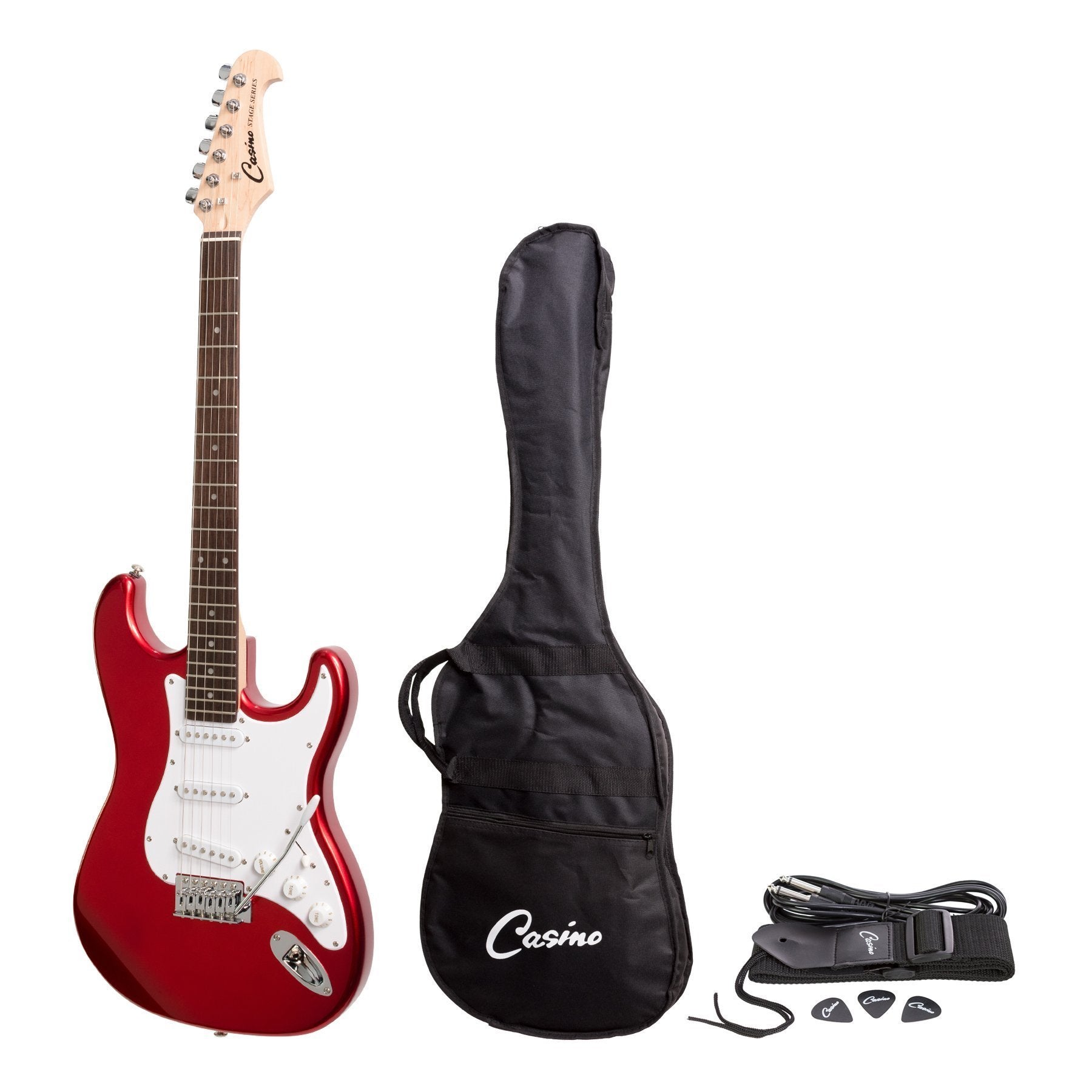 Casino ST-Style Electric Guitar Set (Candy Apple Red)-CST-22-CAR