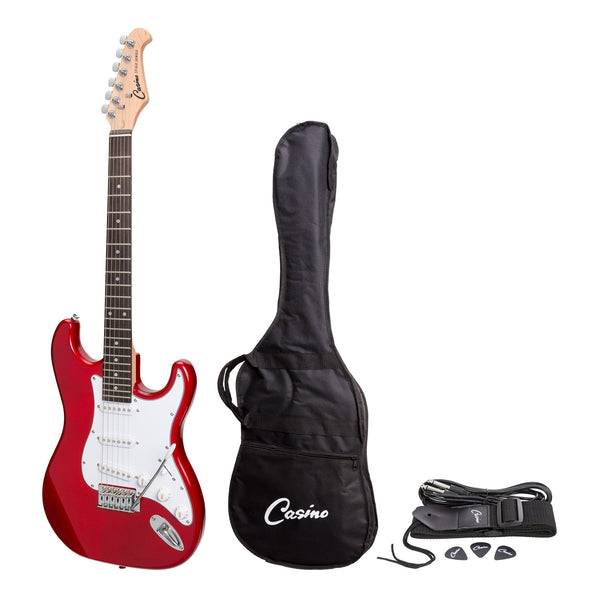 Casino ST-Style Electric Guitar Set (Transparent Wine Red)-CST-22-TWR