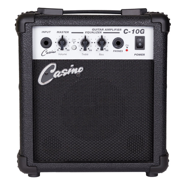 Casino ST-Style Electric Guitar and 10 Watt Amplifier Pack (Black)