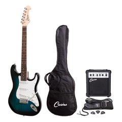 Casino ST-Style Electric Guitar and 10 Watt Amplifier Pack (Blue Sunburst)-CP-E5-BLS