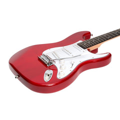 Casino ST-Style Electric Guitar and 10 Watt Amplifier Pack (Transparent Wine Red)