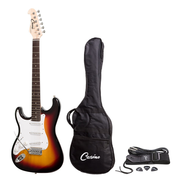 Casino ST-Style Left Handed Electric Guitar Set (Sunburst)-CST-22L-TSB