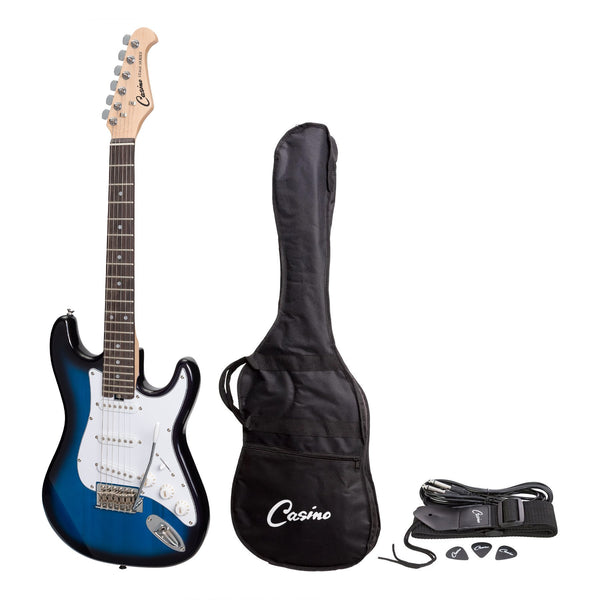 Casino ST-Style Short Scale Electric Guitar Set (Blueburst)-CST-20-BLS