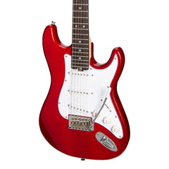 Casino ST-Style Short Scale Electric Guitar Set (Transparent Wine Red)