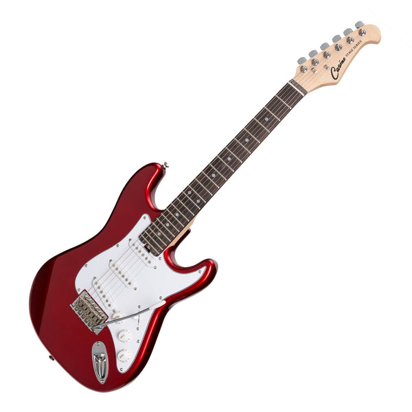 Casino ST-Style Short Scale Electric Guitar and 10 Watt Amplifier Pack (Candy Apple Red)
