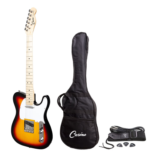 Casino TE-Style Electric Guitar Set (Sunburst)-CJD-TL-TSB