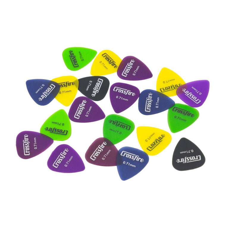 Crossfire 0.71mm Canned Guitar Picks (20 Pack Assorted)