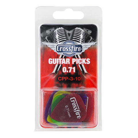 Crossfire 0.71mm Guitar Picks (10 Pack Assorted)