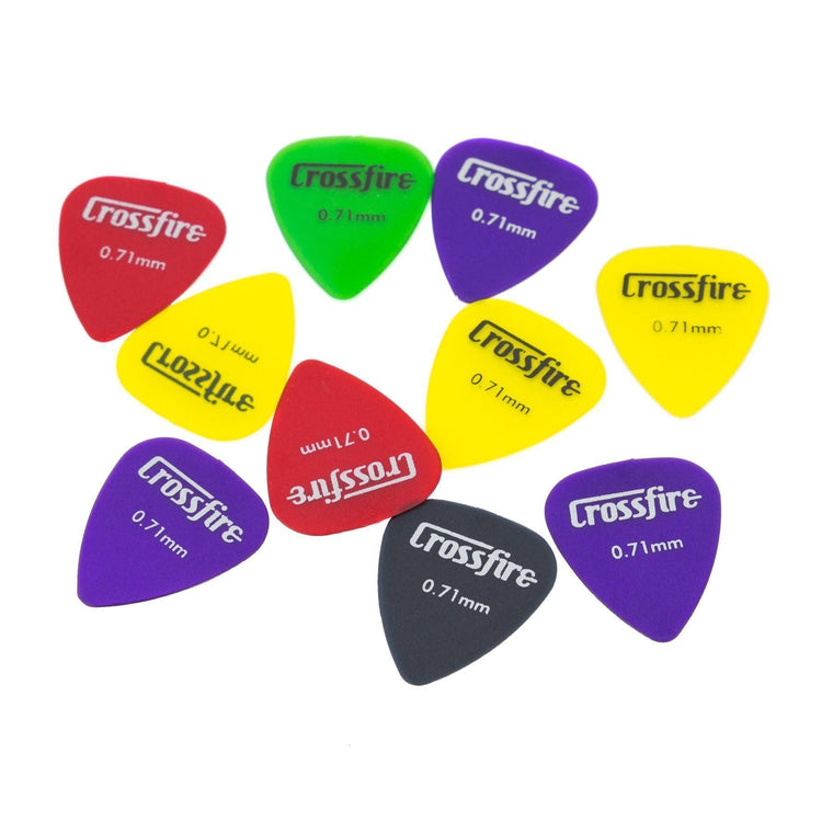 Crossfire 0.71mm Guitar Picks (10 Pack Assorted)