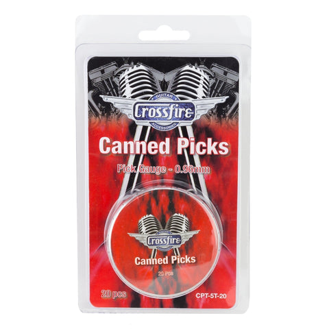 Crossfire 0.96mm Canned Guitar Picks (20 Pack Assorted)