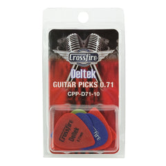 Crossfire Deltek 0.71mm Guitar Picks (10 Pack Assorted)