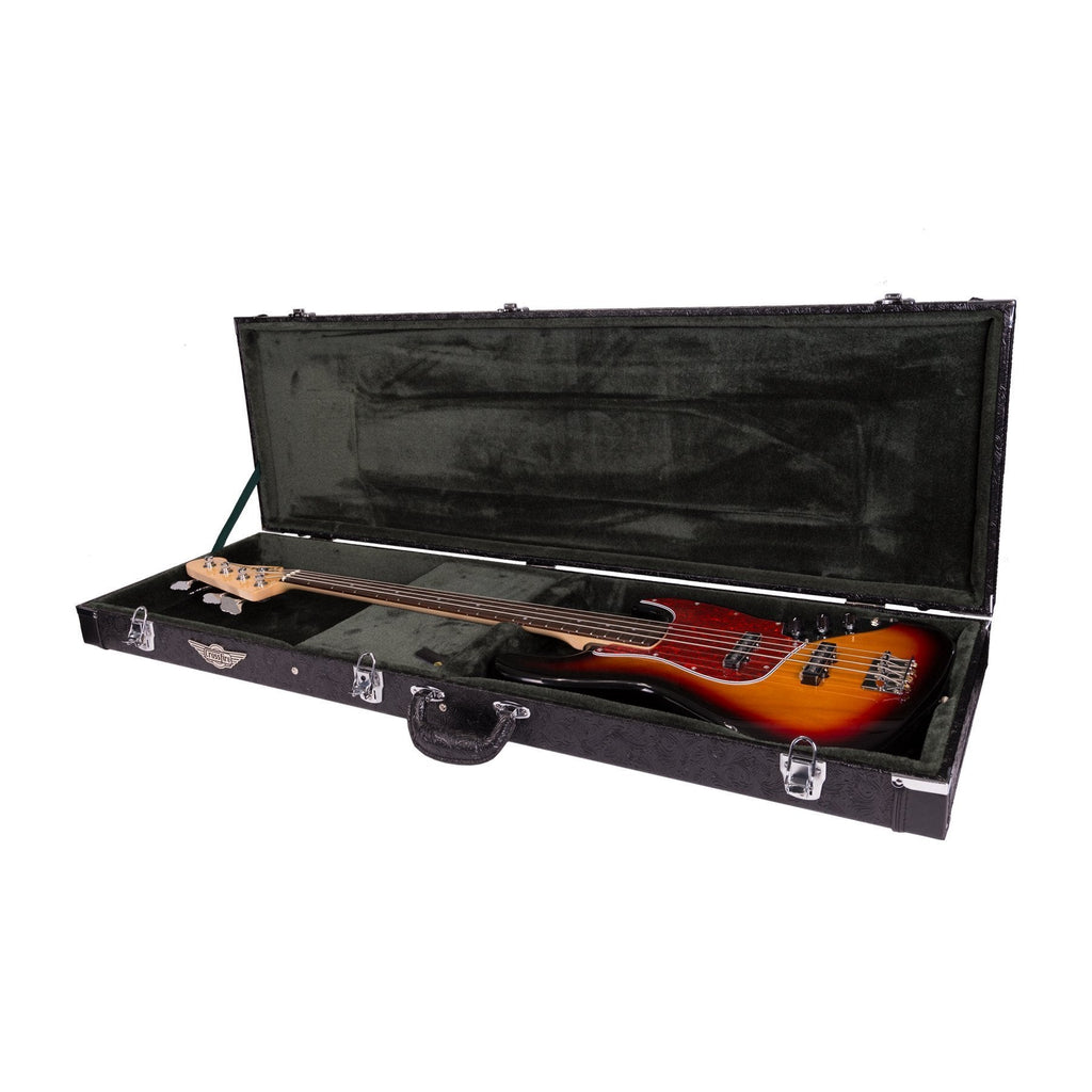 Crossfire Deluxe Rectangular P and J-Style Bass Guitar Hard Case