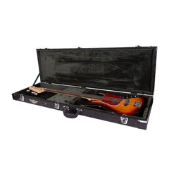Crossfire Deluxe Rectangular P and J-Style Bass Guitar Hard Case (Paisley Black)
