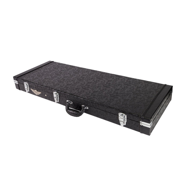 Crossfire Deluxe Rectangular ST and TE-Style Electric Guitar Hard Case (Paisley Black)-XFC-DE-PASBLK