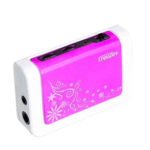 Crossfire Electric Guitar Pocket Amplifier & Headphone Set (Pink)-CHPA-301-PNK