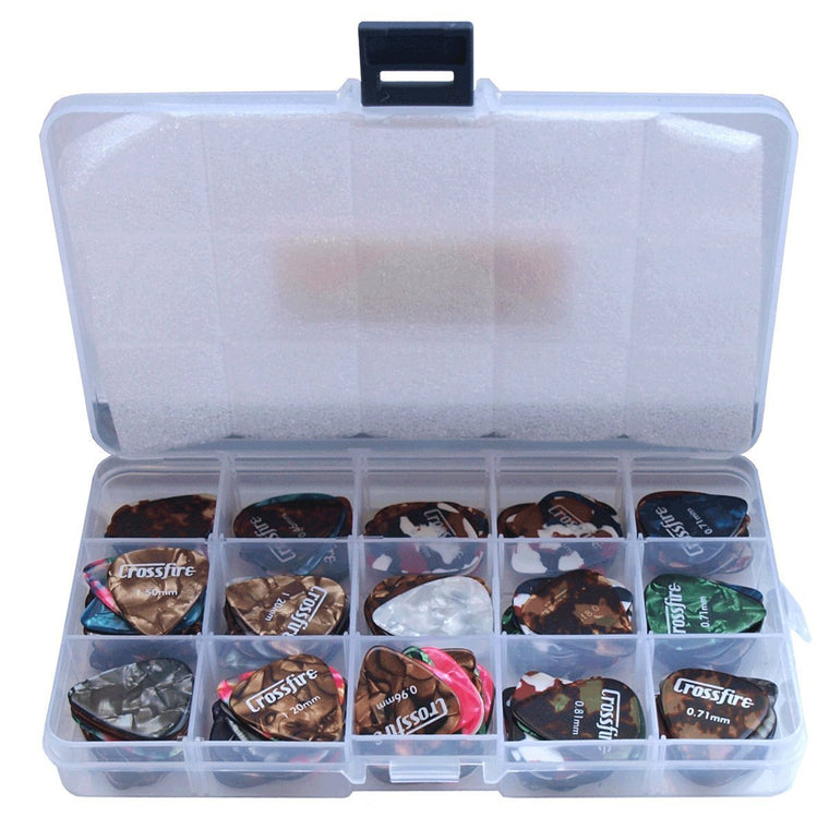Crossfire Guitar Pick Container Pack (180 Mixed Picks)