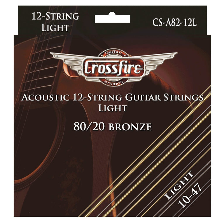 Crossfire Light 80/20 Bronze 12-String Acoustic Guitar Strings (10-47)