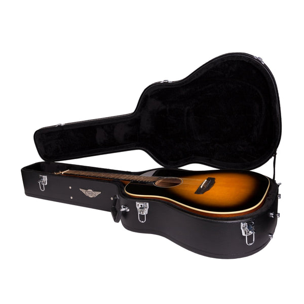 Crossfire Standard Shaped Dreadnought Acoustic Guitar Hard Case (Black)