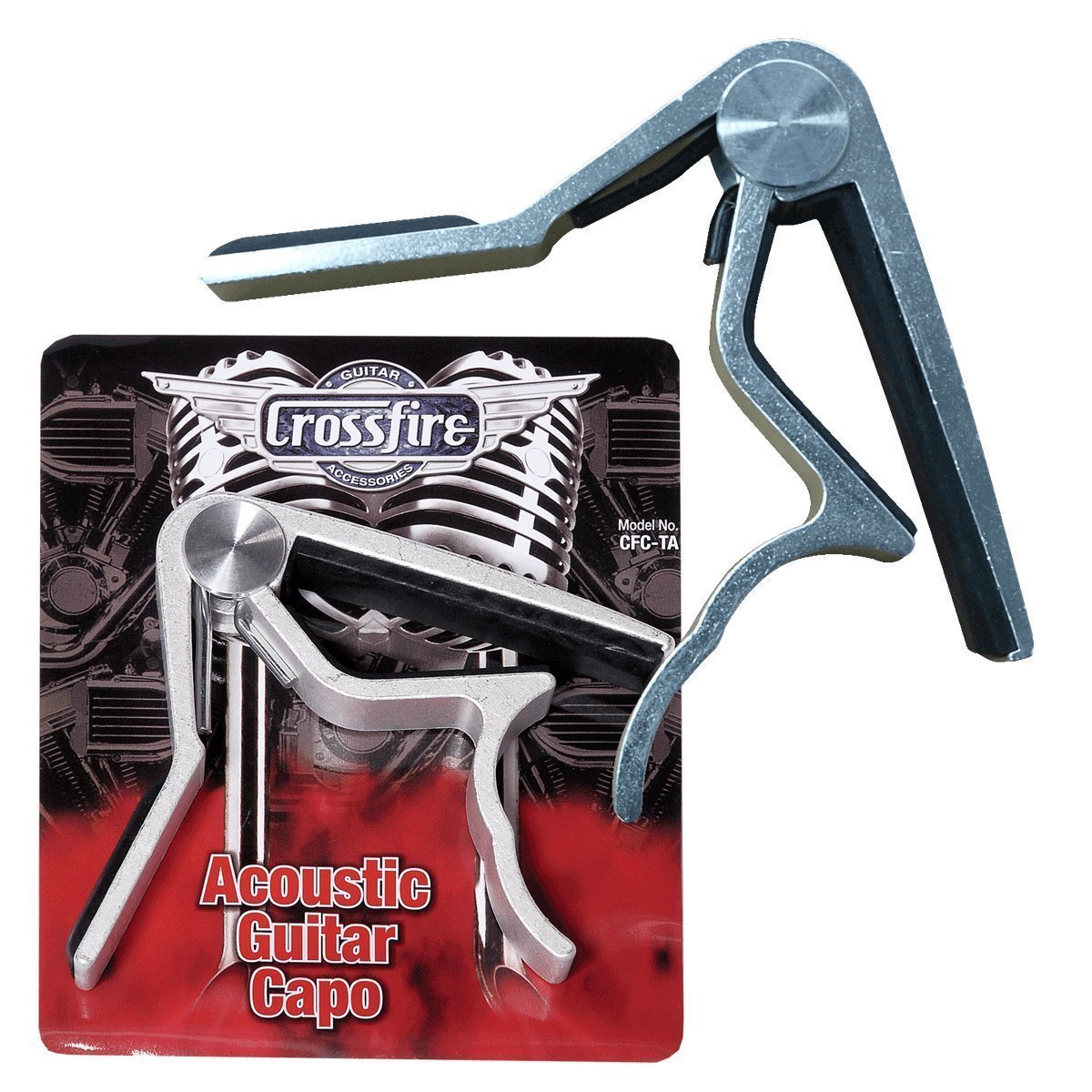 Crossfire Trigger-Style Acoustic Guitar Capo (Nickel)-CFC-TA