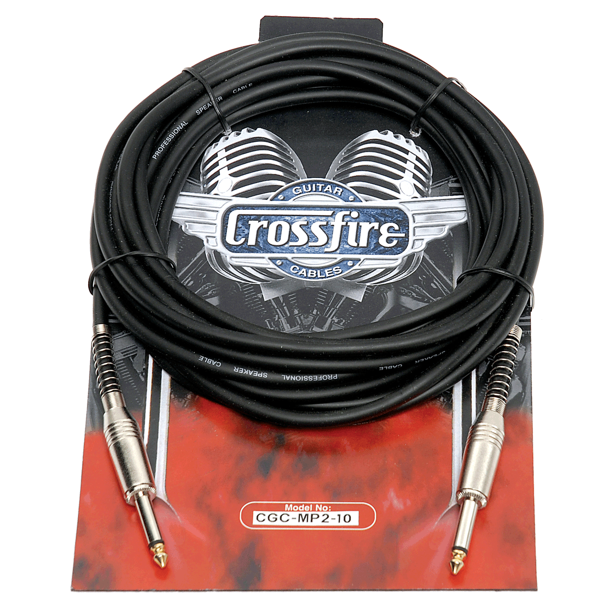 Crosssfire 10' / 3 Metre Instrument Cable with Straight Metal Jacks-CGC-MP2-10