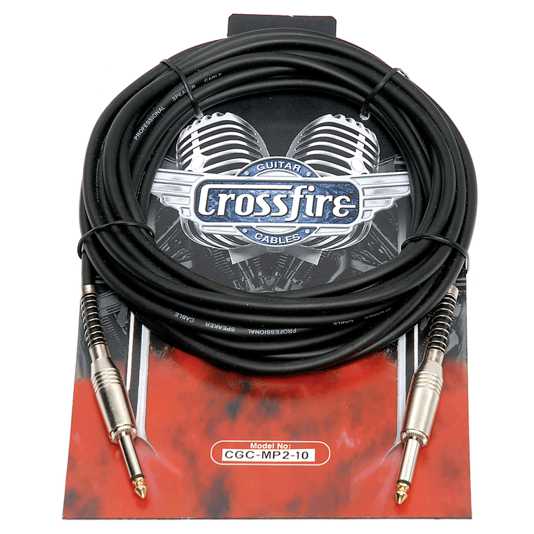 Crosssfire 10' / 3 Metre Instrument Cable with Straight Metal Jacks