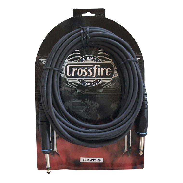 Crosssfire 20' / 6 Metre Instrument Cable with Straight Moulded Jacks