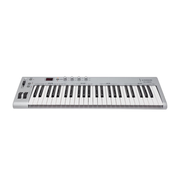 Crown CK-49 MIDI USB 49-Key Electronic Portable Keyboard Controller (Silver)-CK-49MIDI-SLV