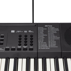 Crown CK-68 Touch Sensitive Multi-Function 61-Key Electronic Portable Keyboard with MIDI (Black)