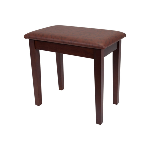 Crown Compact Piano Stool with Storage Compartment (Walnut)-CPS-2S-WAL