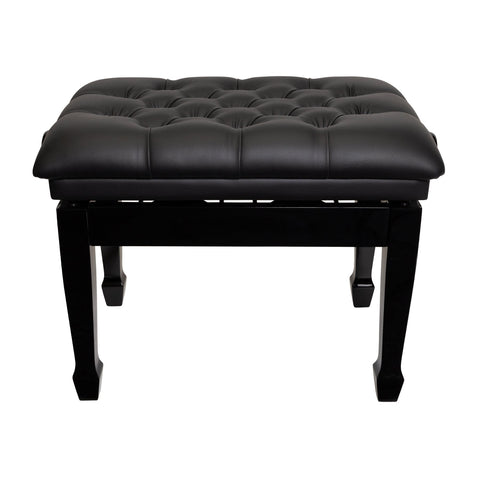 Crown Deluxe Padded Adjustable Height Piano Stool (Black)