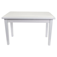 Crown Deluxe Timber Trim Duet Piano Stool with Storage Compartment (White)