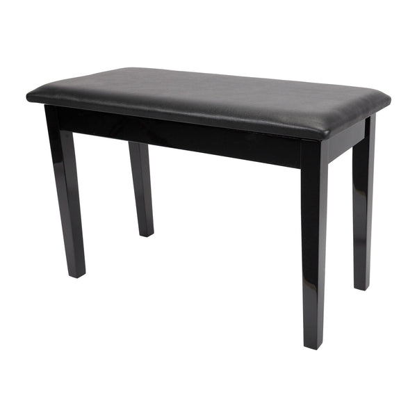 Crown Standard Duet Piano Stool with Storage Compartment (Black)-CPS-1C-BLK
