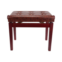 Crown Standard Tufted Height Adjustable Piano Stool (Mahogany)-CPS-4A-MAH