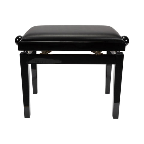 Crown Timber Trim Height Adjustable Piano Stool (Black)-CPS-5A-BLK