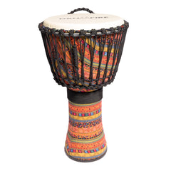 Drumfire 12" Synthetic Head Rope Djembe (Multicolour)