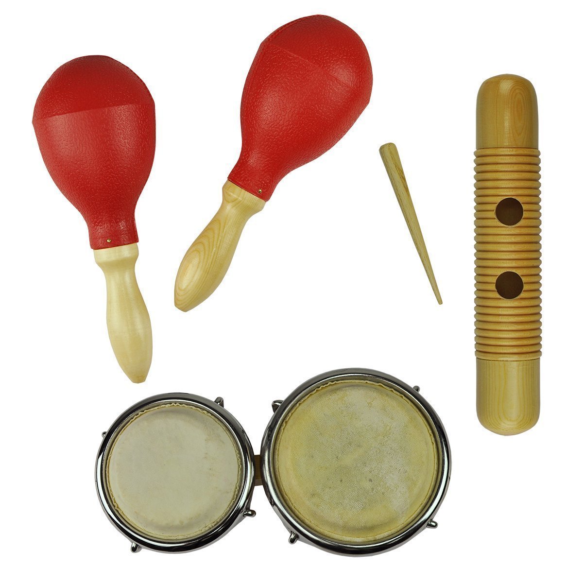Drumfire Hand Percussion & Bongo Set with Carry Bag (3-Piece)-DFP-PP2-PLA