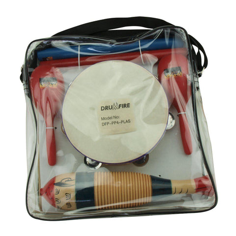 Drumfire Hand Percussion Set with Carry Bag (4-Piece)