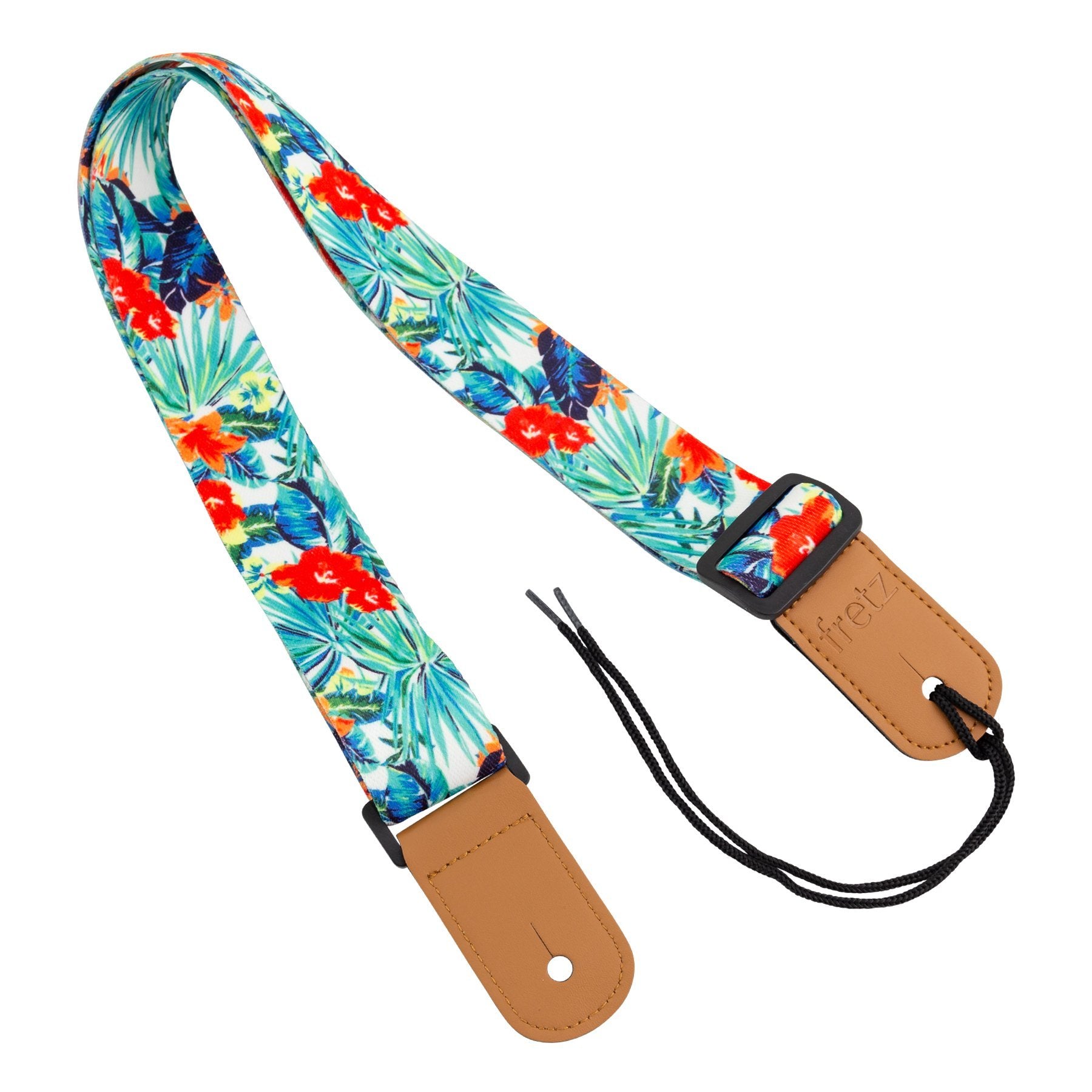 Fretz Hawaiian Style Ukulele Strap (Hibiscus)-FUST-H50