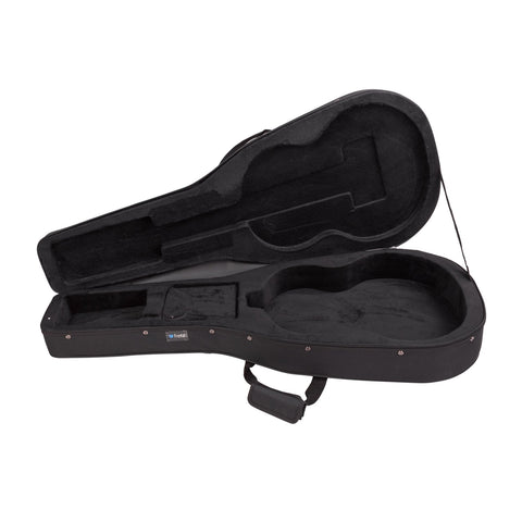 Fretz Shaped 3/4 Classical Guitar Polyfoam Case (Black)-GC-3/4C14P-BLK