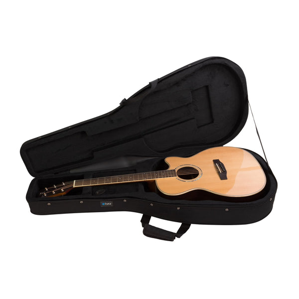 Fretz Shaped Dreadnought Acoustic Guitar Polyfoam Case (Black)