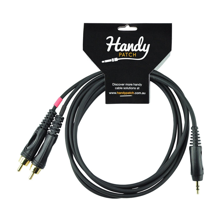 Handy Patch Male 3.5mm Stereo Mini Jack to Male Stereo RCA (1.8m)