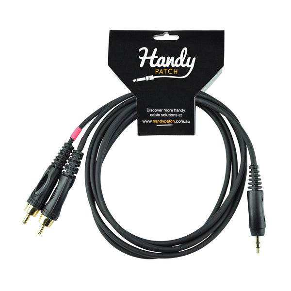 Handy Patch Male 3.5mm Stereo Mini Jack to Male Stereo RCA (1.8m)-H-3.5S-2R1.8