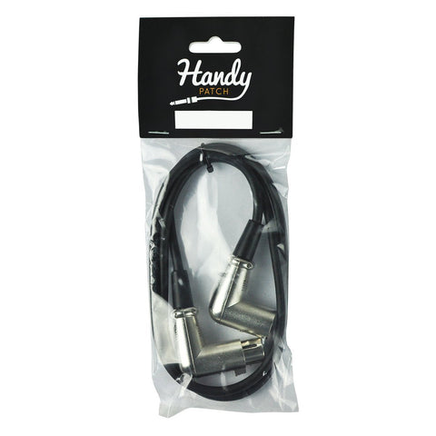 Handy Patch Right Angled Male XLR to Angled Female XLR Cable (1m)-H-AMX-AFX1