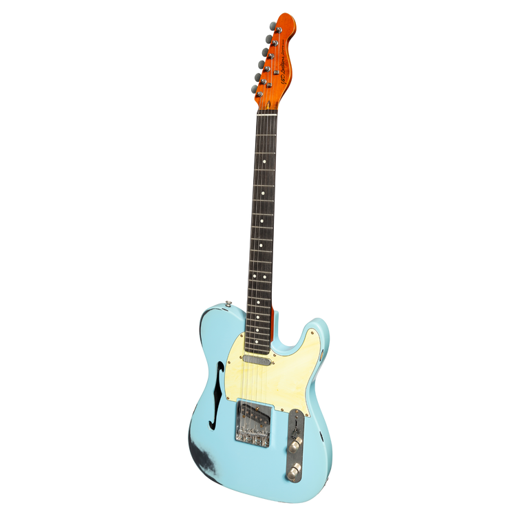 J&D 'Legacy Series' TE-Style Thinline 'Relic' Electric Guitar (Blue)
