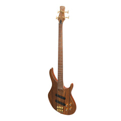 J&D Luthiers '21 Series' 4-String Contemporary Active Electric Bass Guitar (Natural Satin)-JD-2100-OVMAH