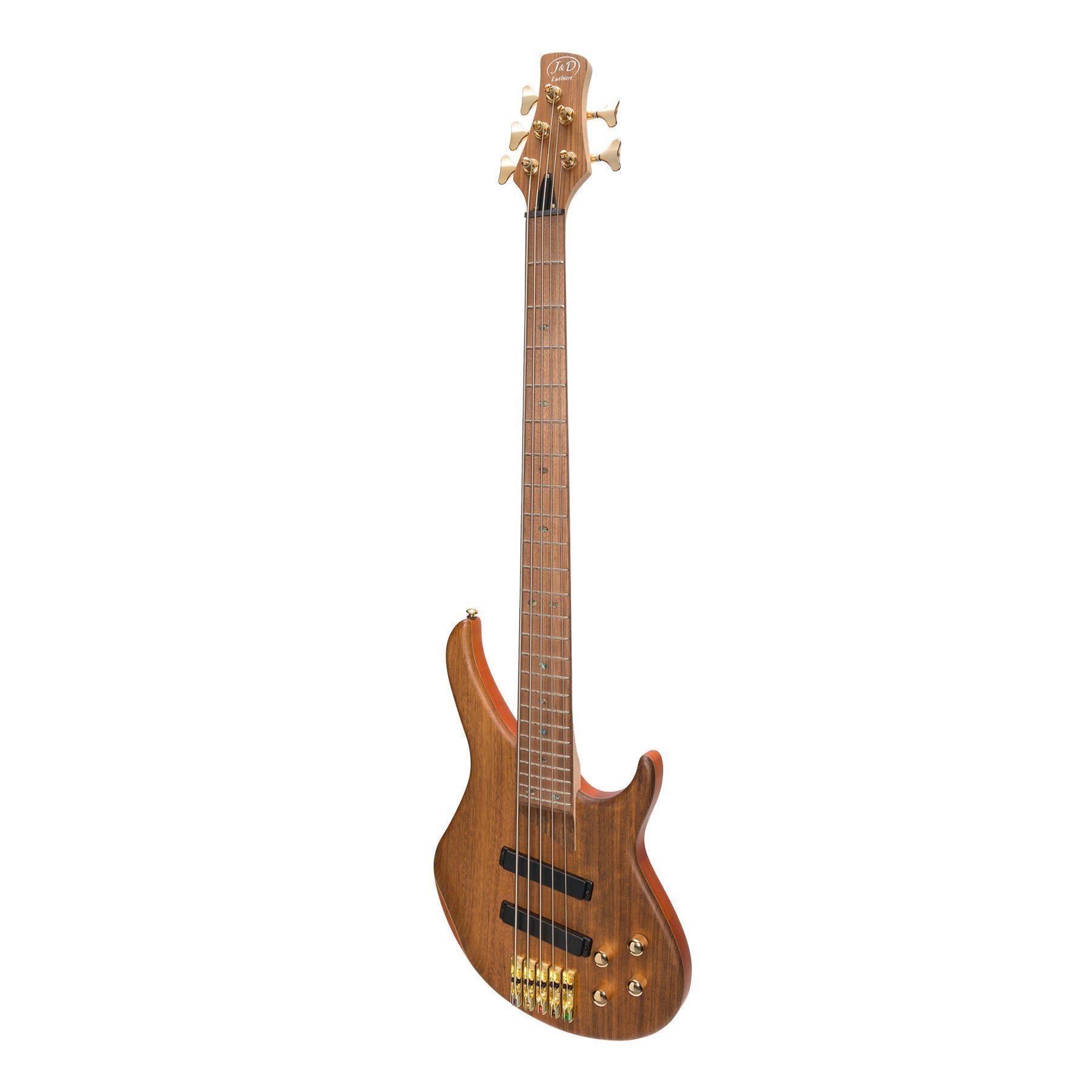 J&D Luthiers '21 Series' 5-String Contemporary Active Electric Bass Guitar (Natural Satin)-JD-2105-OVMAH