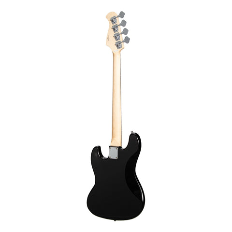 J&D Luthiers 4-String JB-Style Electric Bass Guitar (Black)-JD-JB-BLK