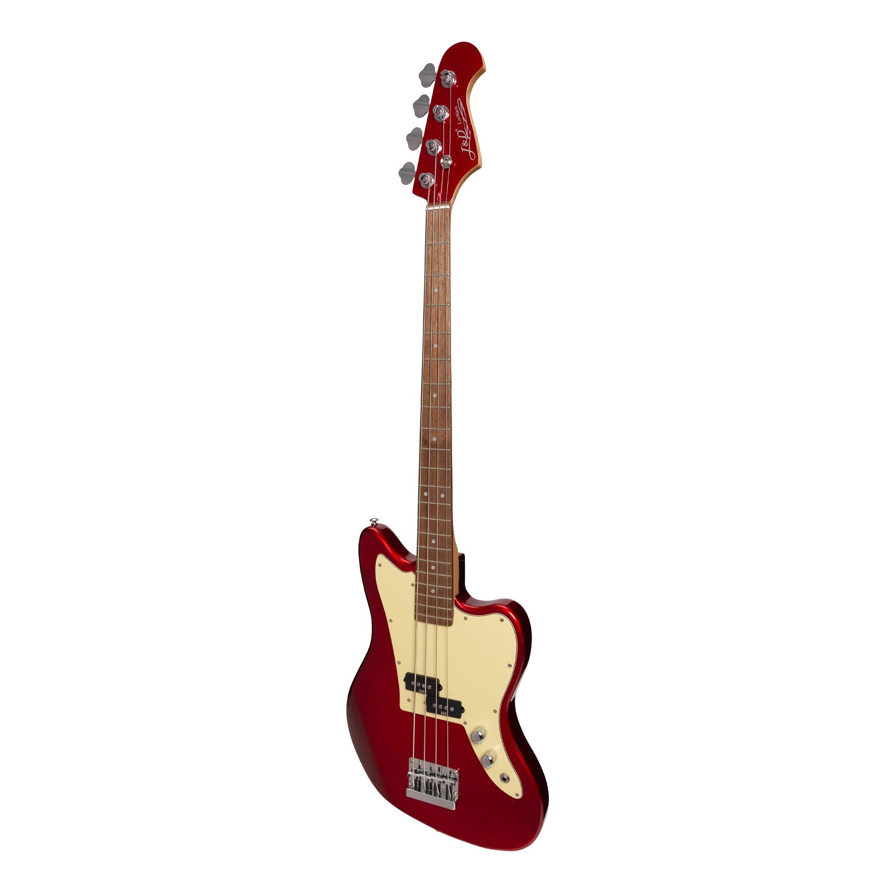 J&D Luthiers 4-String JM-Style Electric Bass Guitar (Crimson)-JD-JMB-CRMSN