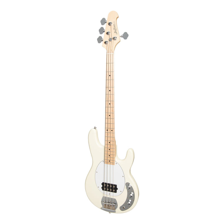 J&D Luthiers 4-String MM-Style Electric Bass Guitar (Vintage White)